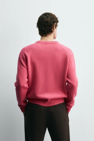 Pink | 5755/371/620 - Zara Шерстяной кардиган DONALD DUCK HARRY LAMBERT FOR ZARA X DISNEY