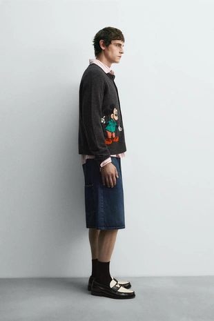 Джинсовые шорты-бермуды HARRY LAMBERT FOR ZARA X DISNEY- Заказать в России