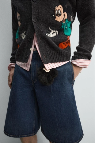 Джинсовые шорты-бермуды HARRY LAMBERT FOR ZARA X DISNEY- Заказать в России