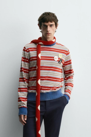 Футболка в полоску HARRY LAMBERT FOR ZARA X DISNEY- Заказать в России