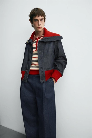 Джинсовые брюки широкого кроя HARRY LAMBERT FOR ZARA X DISNEY- Заказать в России