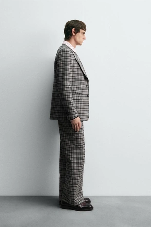 Брюки в клетку HARRY LAMBERT FOR ZARA X DISNEY- Заказать в России