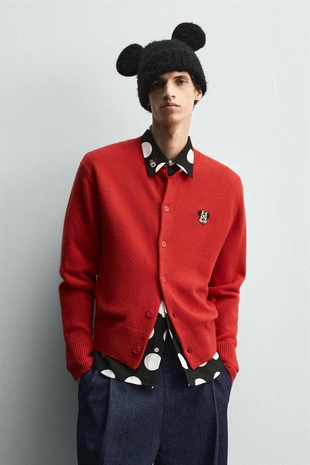 Кардиган с нашивкой MINNIE MOUSE HARRY LAMBERT для ZARA X DISNEY- Заказать в России