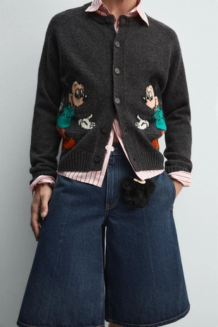 Шерстяной кардиган MICKEY MOUSE HARRY LAMBERT для ZARA X DISNEY- Заказать в России