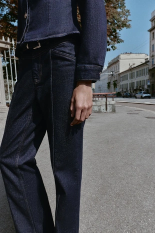 Джинсы STRAIGHT SLIM со средней посадкой и ремнем Z1975- Заказать в России