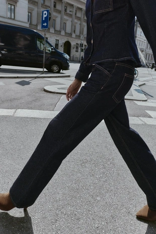 Джинсы STRAIGHT SLIM со средней посадкой и ремнем Z1975- Заказать в России