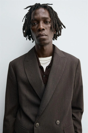 Двубортный блейзер из шерсти- Заказать в России