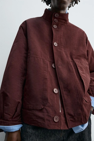 Куртка свободного кроя с карманами- Заказать в России