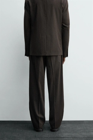 brown vigore | 6610/634/719 - Zara Костюмные брюки с шерстью