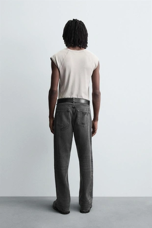 Charcoal | 5585/338/822 - Zara Расклешенные джинсы с дырками