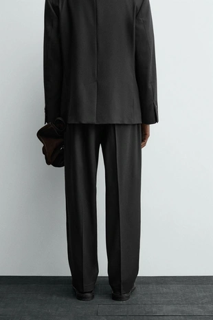 Anthracite Grey | 5747/418/801 - Zara Костюмные брюки с текстурой