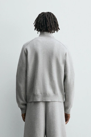 Grey marl | 4696/312/803 - Zara Кардиган на молнии