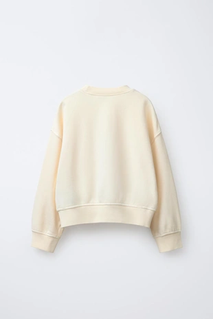 Ecru | 3253/709/712 - Zara Комплект из толстовки и брюк-джоггеров карго с нашивкой