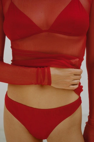 Купить Zara Трусы-танга с шелковой текстурой