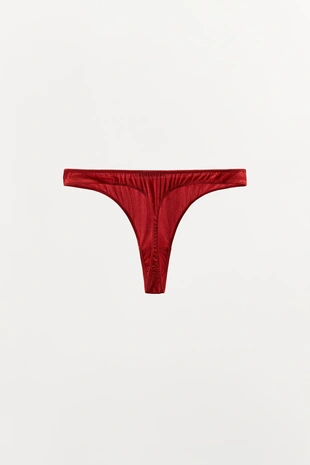 Трусы-танга с шелковой текстурой- Заказать в России