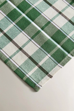 Green | 1278/022/500 - Zara Набор покрывал из хлопка с красивым узором из окрашенной нити (набор из 2)