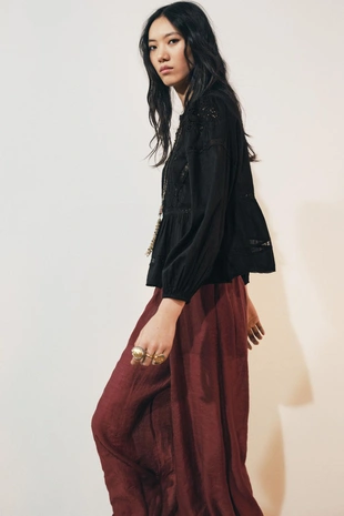 Блуза в романтическом стиле с вышивкой — ZW COLLECTION- Заказать в России