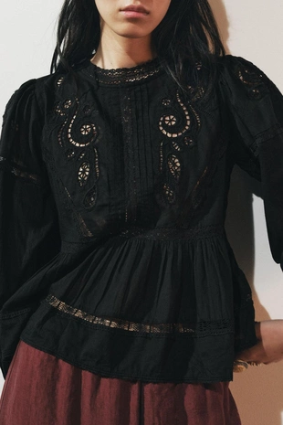 Блуза в романтическом стиле с вышивкой — ZW COLLECTION- Заказать в России