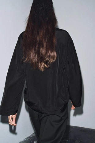 Купить Zara Блуза из струящейся ткани — ZW COLLECTION