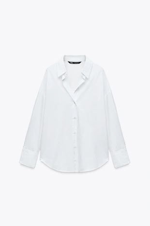 Базовая рубашка из поплина- Заказать в России