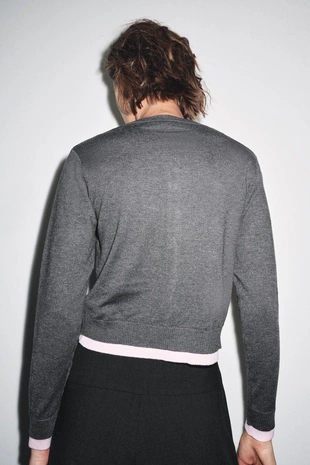 Комбинированный кардиган- Заказать в России