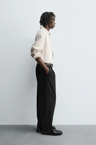 Рубашка свободного кроя в полоску- Заказать в России