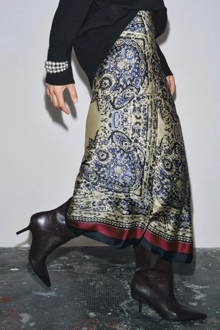 Юбка-парео с принтом пейсли — ZW COLLECTION- Заказать в России