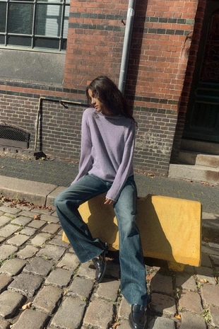 Трикотажный джемпер с контрастной отделкой- Заказать в России