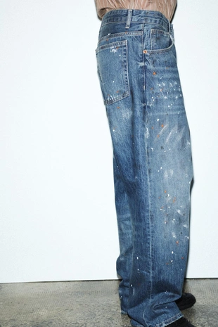 Джинсы TRF свободного кроя оверсайз с высокой посадкой- Заказать в России