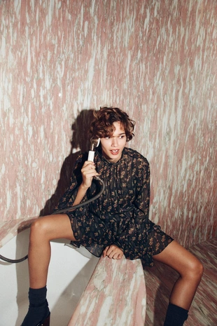 Платье из бамбука с цветочным принтом- Заказать в России