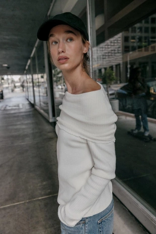 Купить Zara Мягкий топ в рубчик