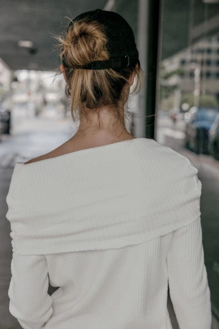 Ecru | 2298/401/712 - Zara Мягкий топ в рубчик