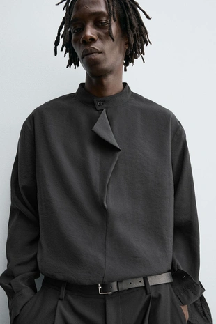 Рубашка-поло струящегося покроя- Заказать в России