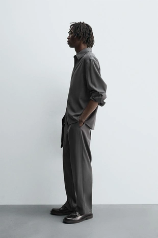 Рубашка RELAXED FIT из струящейся ткани- Заказать в России