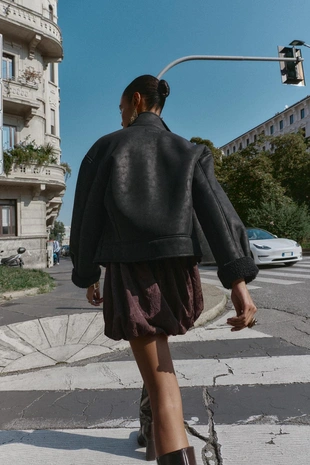 Дубленка из искусственной замши- Заказать в России