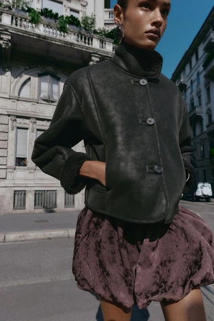 Дубленка из искусственной замши- Заказать в России