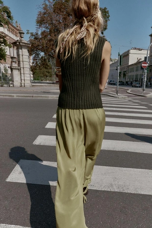 Топ из 30% шерсти в рубчик- Заказать в России