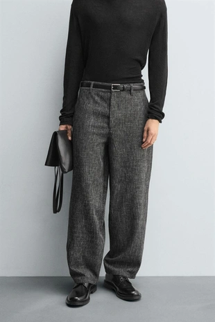 Брюки BALLOON FIT из рельефной ткани- Заказать в России