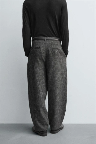 Брюки BALLOON FIT из рельефной ткани- Заказать в России