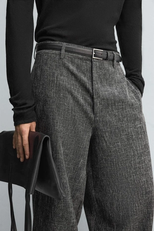 Брюки BALLOON FIT из рельефной ткани- Заказать в России