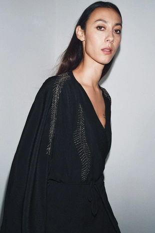 Платье с вышивкой и бусинами — ZW COLLECTION- Заказать в России