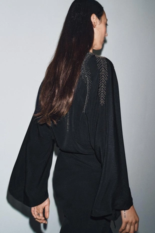 Платье с вышивкой и бусинами — ZW COLLECTION- Заказать в России