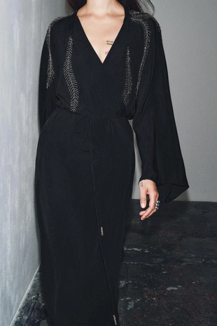 Платье с вышивкой и бусинами — ZW COLLECTION- Заказать в России