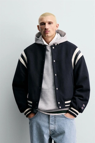 Утепленный бомбер CHAMPION ® X ZARA- Заказать в России