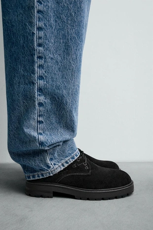 Кожаные ботинки со шнуровкой CHAMPION ® X ZARA- Заказать в России