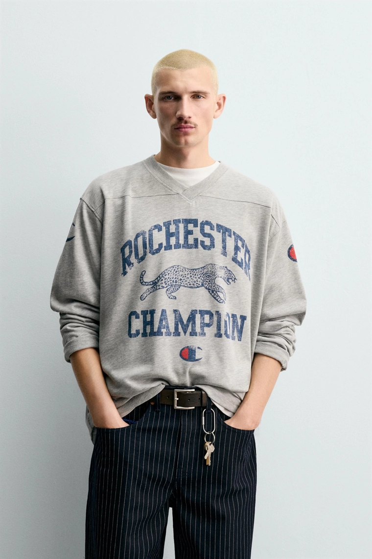 Футболка с принтом champion ® x zara