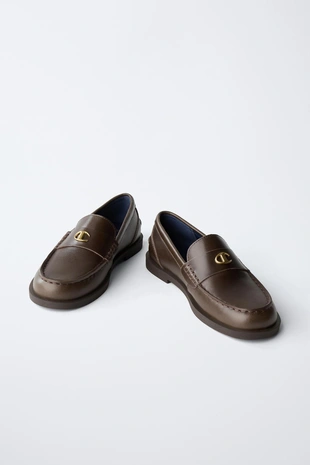 Кожаные мокасины CHAMPION ® X ZARA- Заказать в России