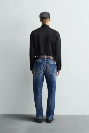 Mid-blue | 5155/300/427 - Zara Джинсы прямого кроя длиной до щиколотки - LIMITED EDITION