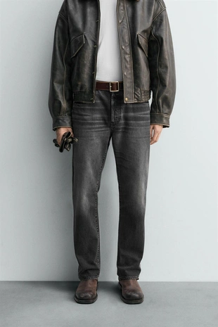 Купить Zara Джинсы прямого кроя длиной до щиколотки - LIMITED EDITION