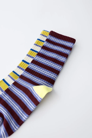 Купить Zara Набор из двух пар длинных носков с полосатым принтом